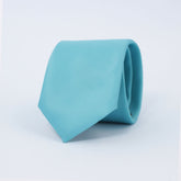 AQUA BLUE WOVEN TIE